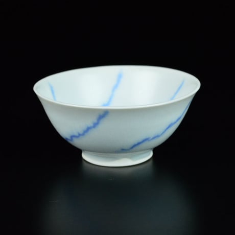 川瀬竹秋　白磁藍彩盃