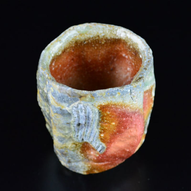 藤岡周平　伊賀ぐい呑　箱付き 藤岡周平伊賀ぐい呑み