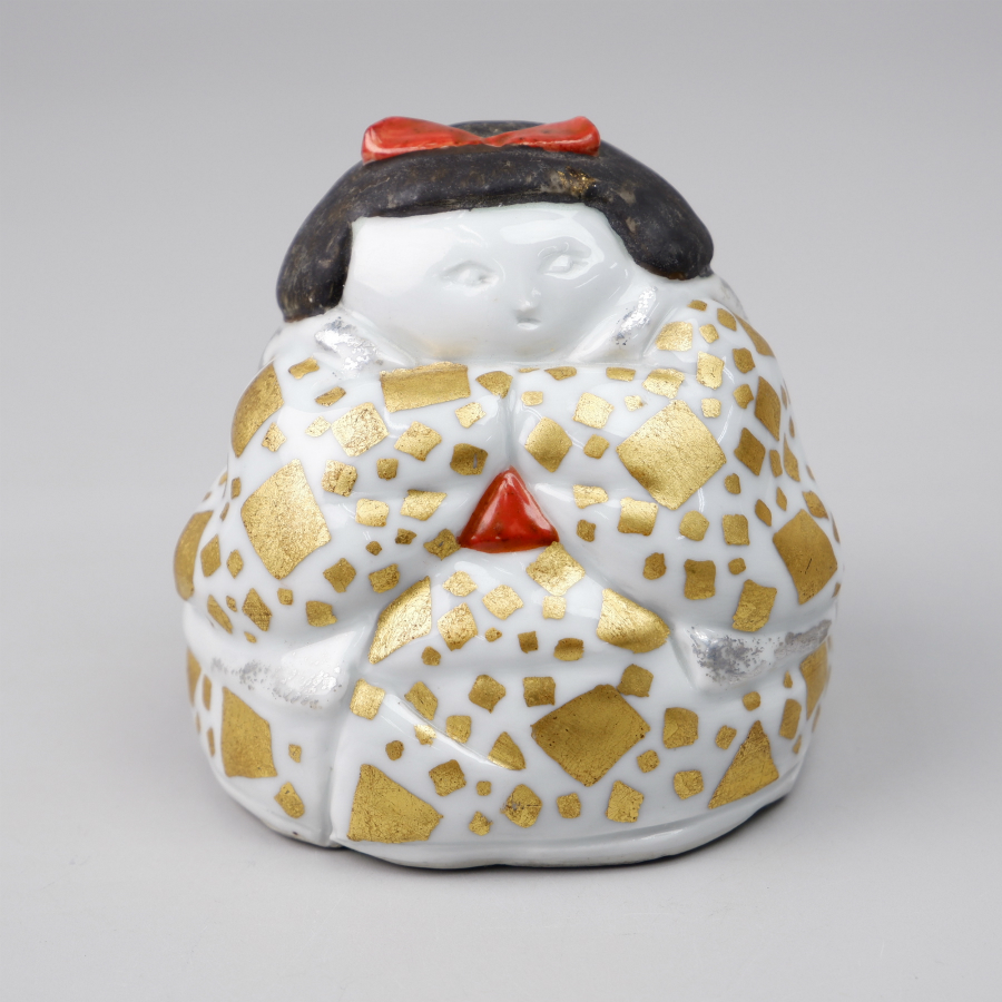 鹿児島寿蔵 白磁金銀彩 風花 小野珀子焼成 | GALLERY 旭