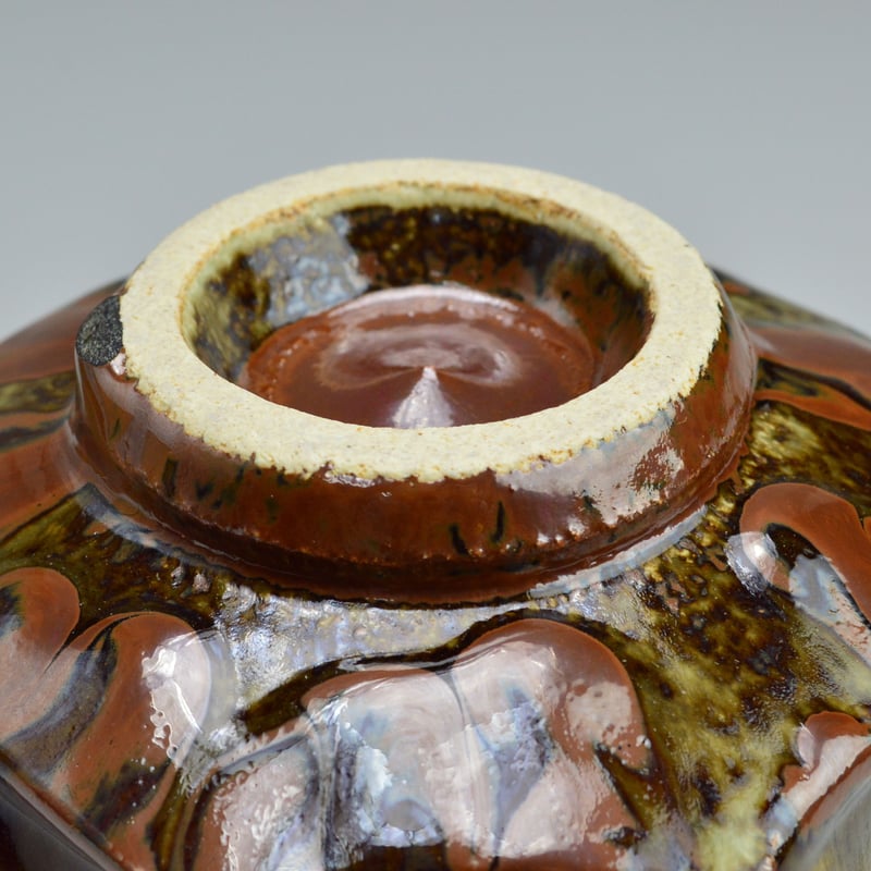 河井透 鉄釉面取筒茶碗 | GALLERY 旭