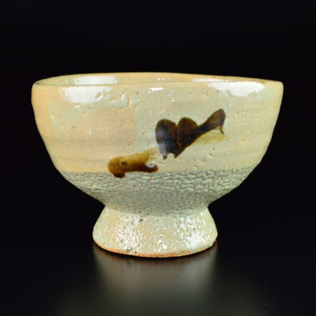 浜田庄司　鐡絵茶盌