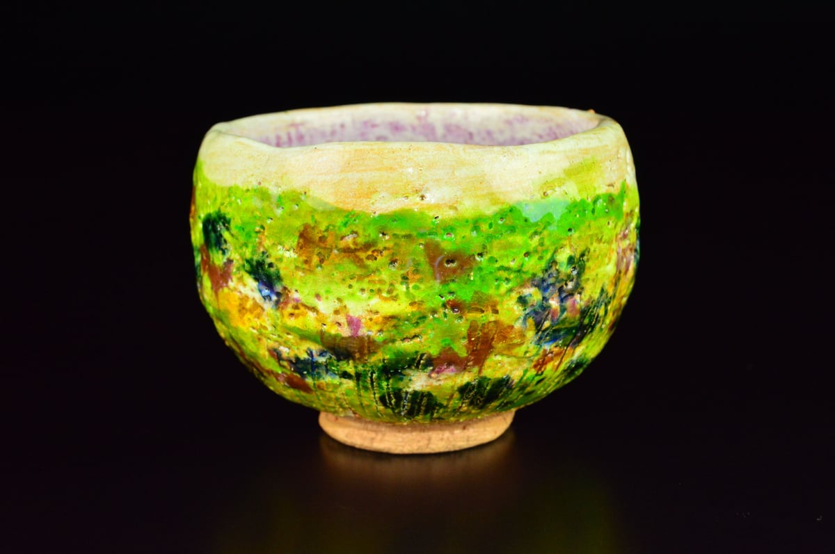 key】☆ 出口王仁三郎 茶碗 天風 貫禄ある一品☆y347 key】☆ 出口王