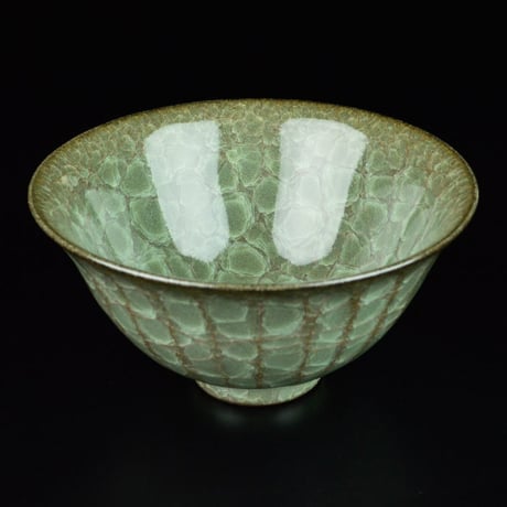 峯岸勢晃　翠青瓷鎬茶碗