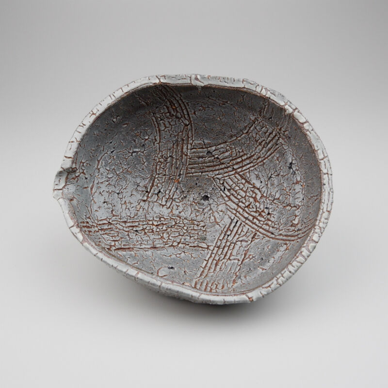 中川自然坊　個展作品　絵唐津　柿ノ花向付　5客組 中川自然坊 個展作品 絵唐津 柿ノ花向付 5客組 中川