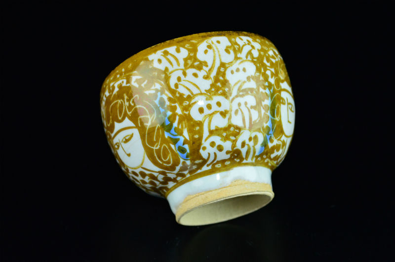 加藤卓男 ラスター彩人物文酒杯 | GALLERY 旭