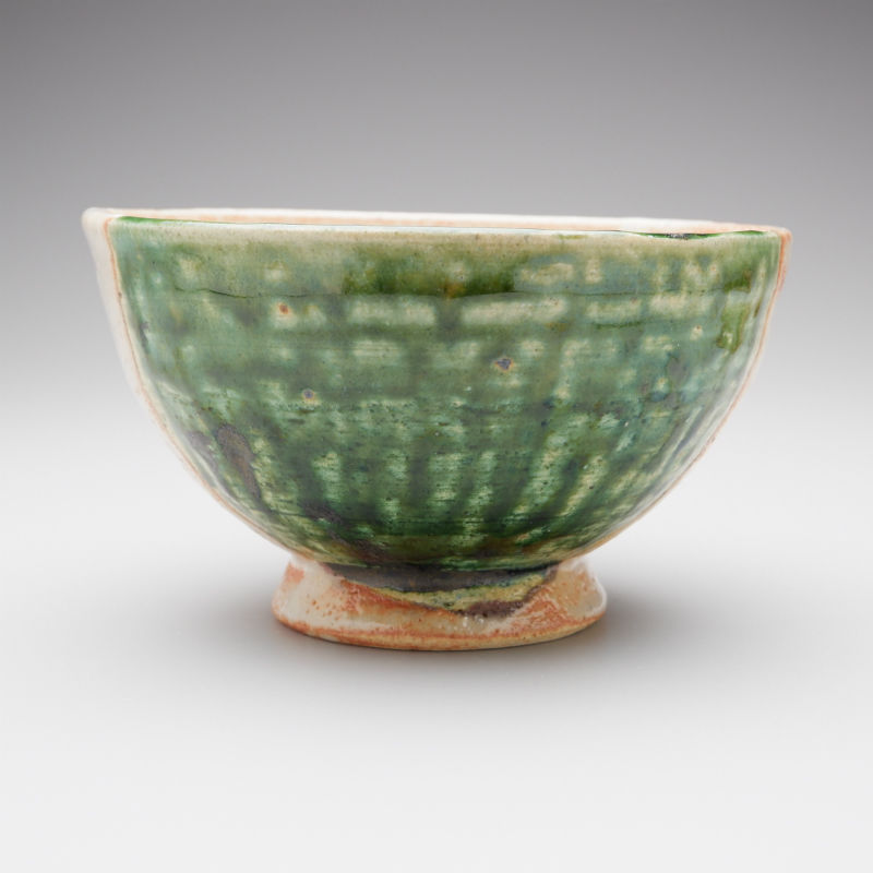 永江港史 織部焼 煎茶椀 永江港史 織部焼 煎茶椀