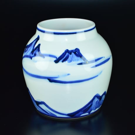 近藤悠三　山染付壷
