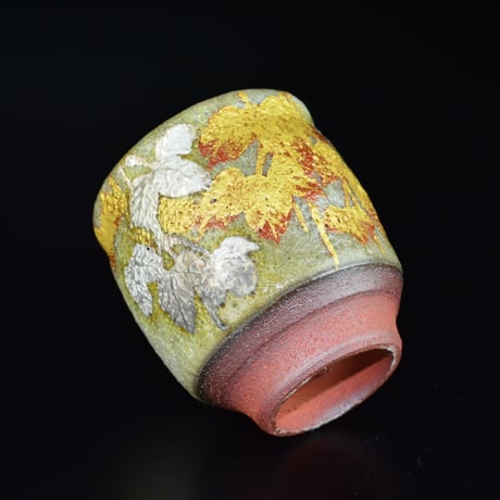 鈴木爽司　色絵金銀彩盃