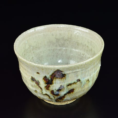 西岡小十　絵斑唐津茶碗