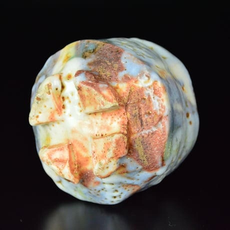林正太郎　薄紅志野割高台盃