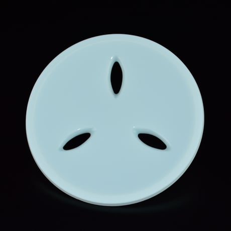 井上萬二　白磁緑釉牡丹彫文香爐