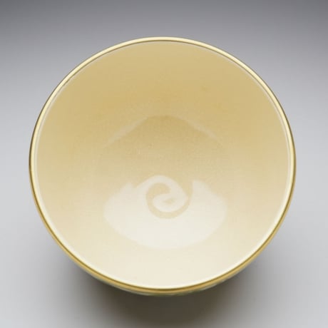 杉田祥平　清閑寺窯　色絵窓外の景画茶盌