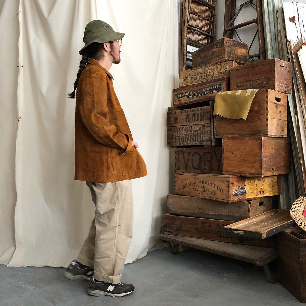 orslow ” Leather Utility Coverall size 1 | SU