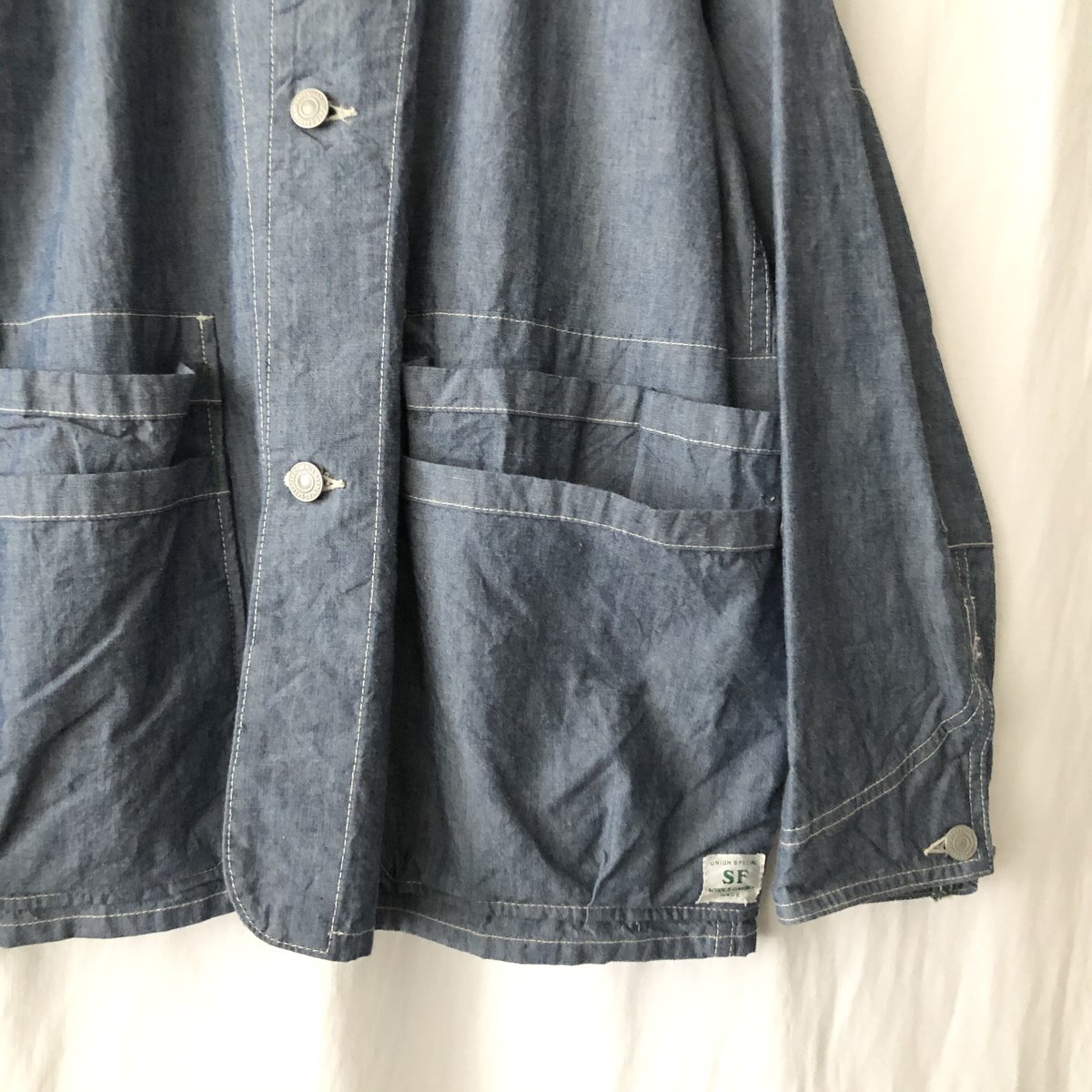 SASSAFRAS ササフラス WHOLE HOLE JACKET ガーデニングポケット付きカバーオール ササフラス WHOLE HOLE