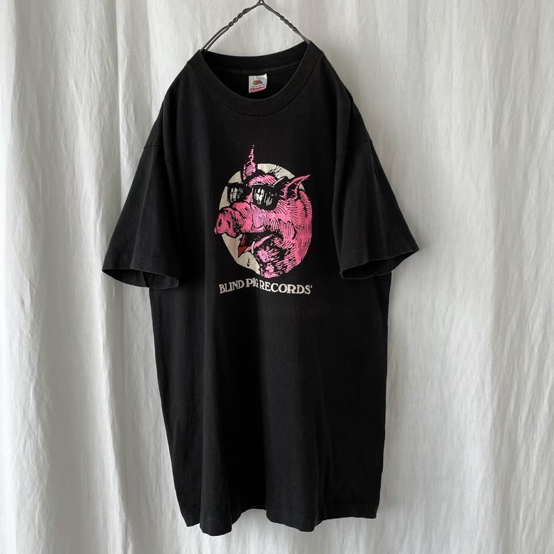 90′s “ BLIND PIG RECORDS ” Printed T-Shirts mad