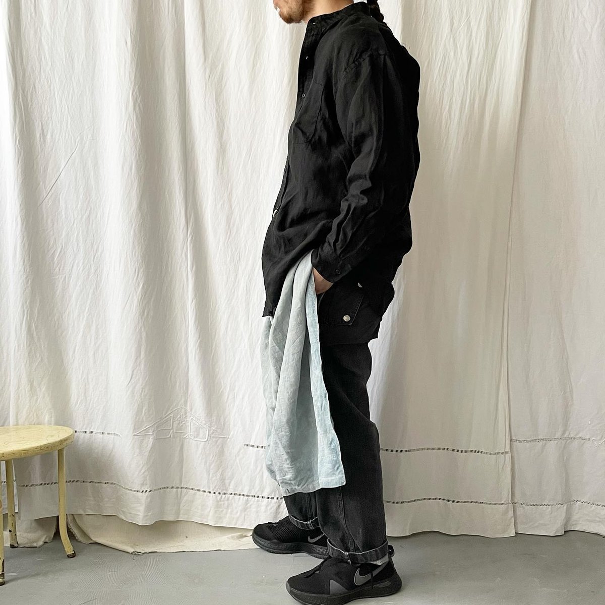 orslow ” Loose Fit Stand Collar Shirts size 1
