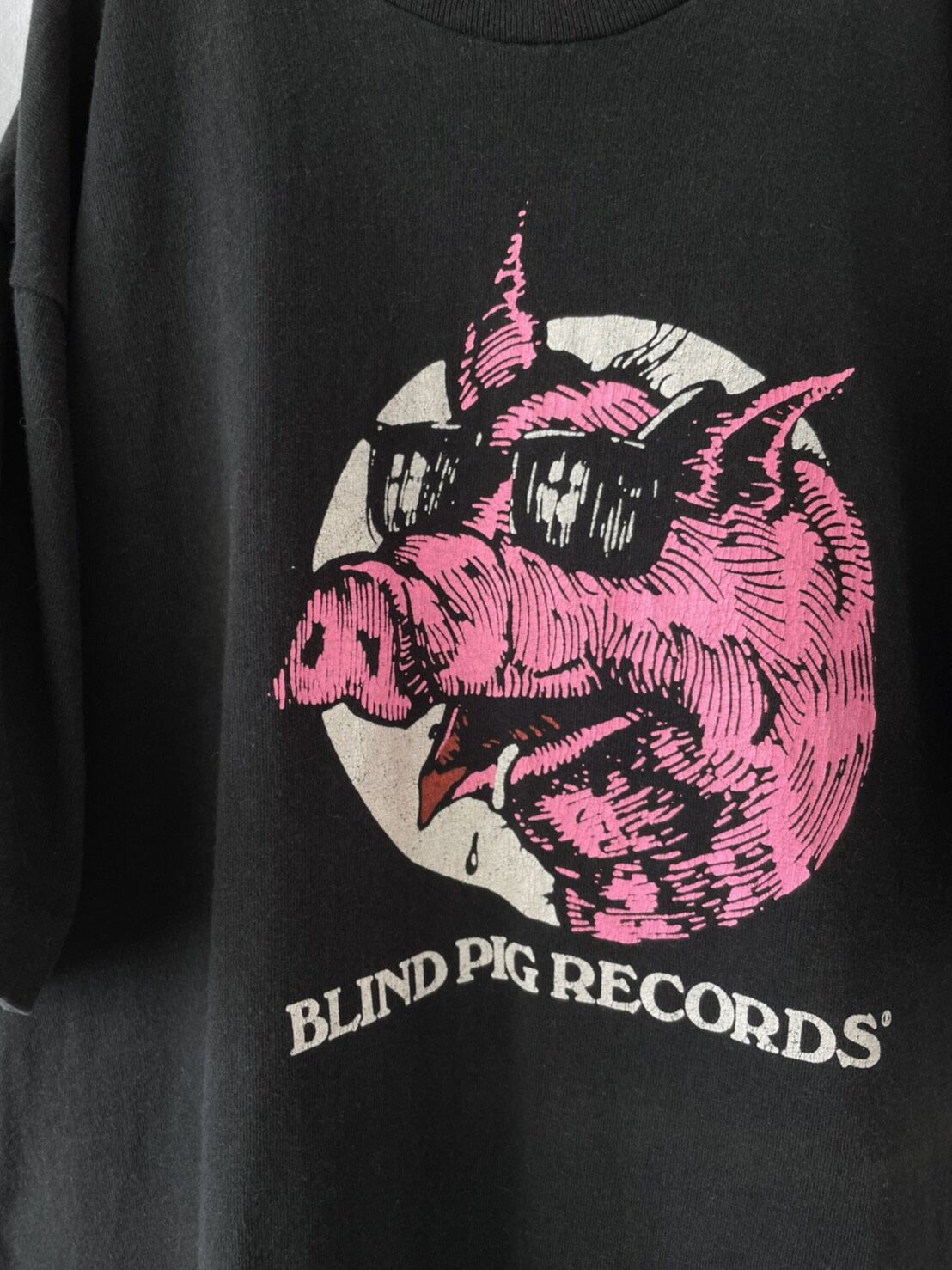 【90’sヴィンテージ】Blind Pig Records Tシャツ 90′s “ BLIND PIG RECORDS ” Printed T-Shirts mad