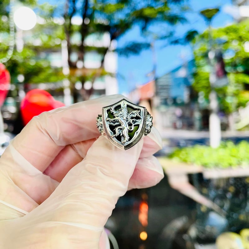即納可能！】ライオンシールドリング ～Lion shield ring