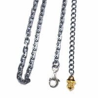 【即納可能！】4面カットあずきシルバーチェーン2.5mm燻し［Artemis Classic］
