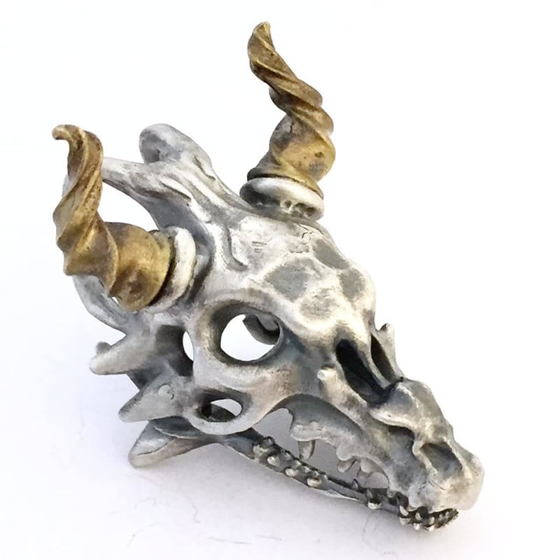 即納可能！】スカルドラゴン頭骨（ペンダントトップ）［林檎屋］ | 上