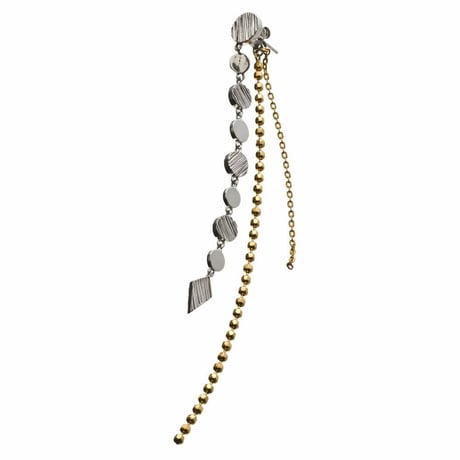 サークルチェインピアス（K18メッキ）［Elenore］