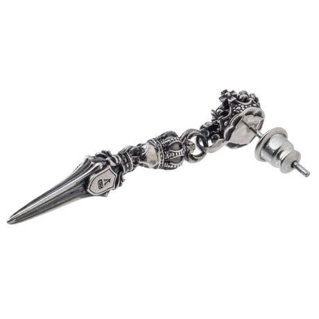 【即納可能！】スカルクラウンダガーピアス　～Skull Crown Dagger Earrings～ ［Artemis Kings］