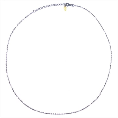 【即納可能！】4面カットあずきシルバーチェーン1.5mm燻し