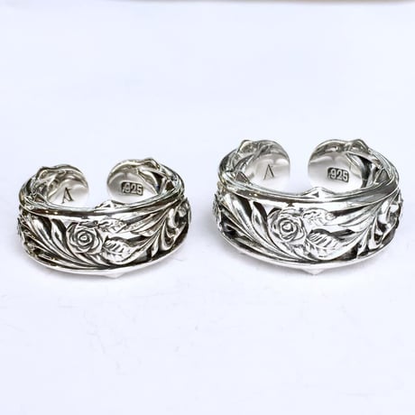 【即納可能！】ローズカフリング　～Rose cuff ring～[ArtemisKings]