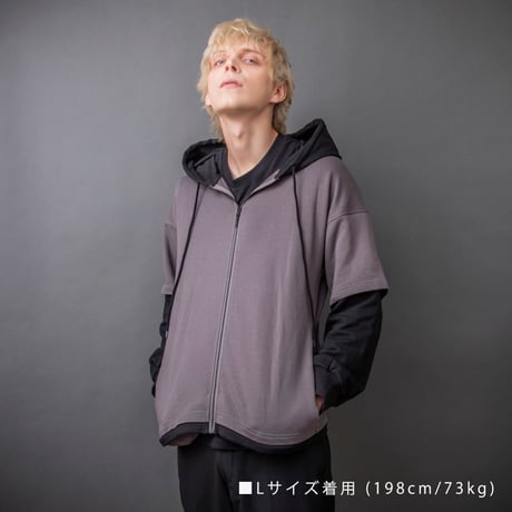 【即納可能！】レイヤードジップアップパーカー　~Layered zip up hoodie~　［Artemis Classic］