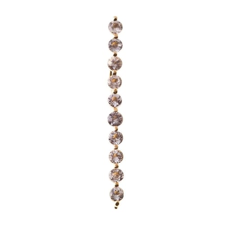10金ホライゾンイヤークライマーピアス（天然ホワイトトパーズ）［Elenore Jewelry］