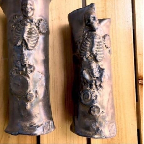 【SOLD OUT！】サクリファイス花器　[大友窯SKULL]