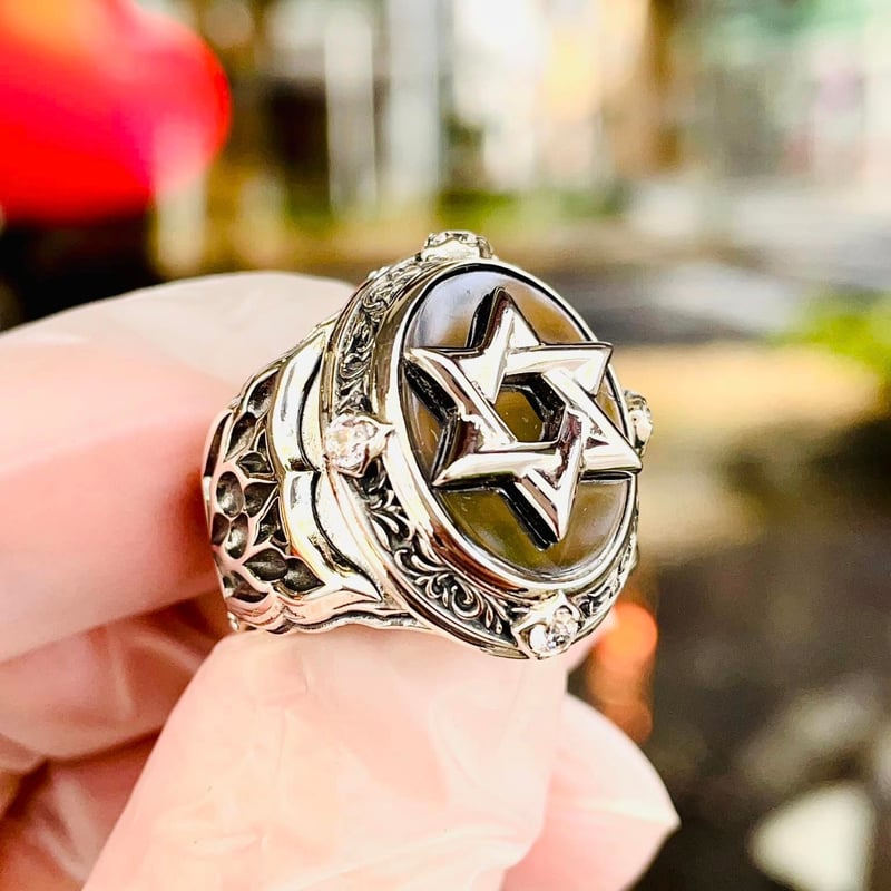 六芒星　リング 即納可能！六芒星の指輪】マジックヘキサグラムリング [Artemis