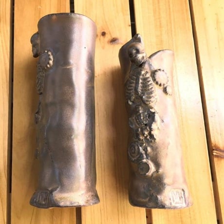 【SOLD OUT！】サクリファイス花器　[大友窯SKULL]