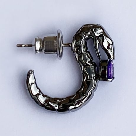 【蛇のピアス】サーペントバイパーシルバーピアス［Bizarre］