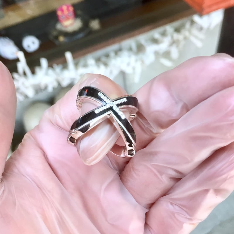 SOLD OUT！蛇骨堂Special】エナメルクロスリング［Artemis Classic