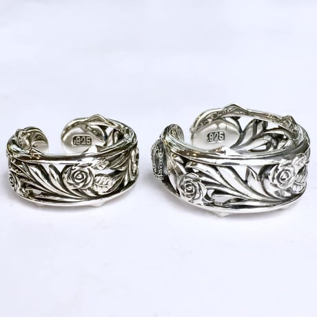 【即納可能！】ローズカフリング　～Rose cuff ring～[ArtemisKings]