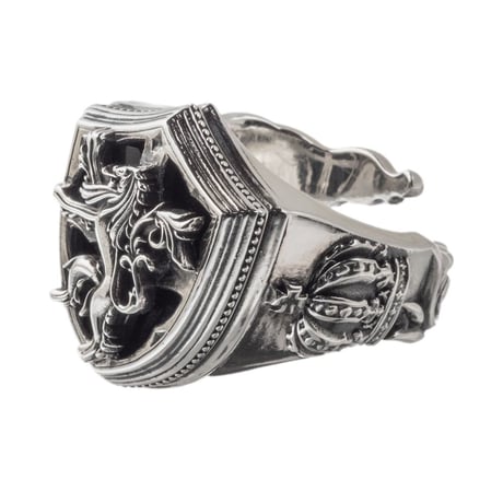 【即納可能！】ライオンシールドリング　～Lion shield ring～　[ArtemisKings]