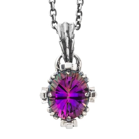 オーバルクラウンペンダント　ミスティッククォーツ～Oval crown pendant　Mystic Quartz～［Artemis Kings］