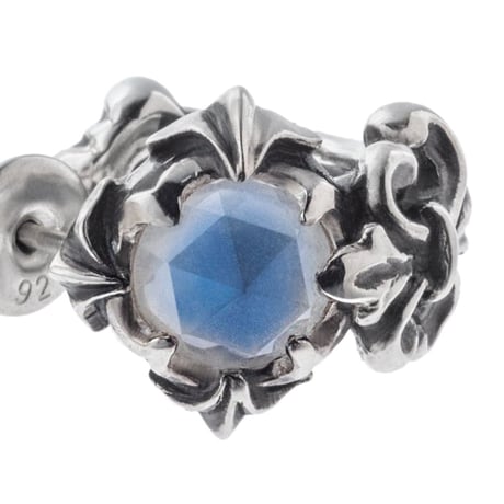 【即納可能！】ローズカットブルームーンピアス　 ~Rose cut blue moon earring~ ［Artemis Classic］