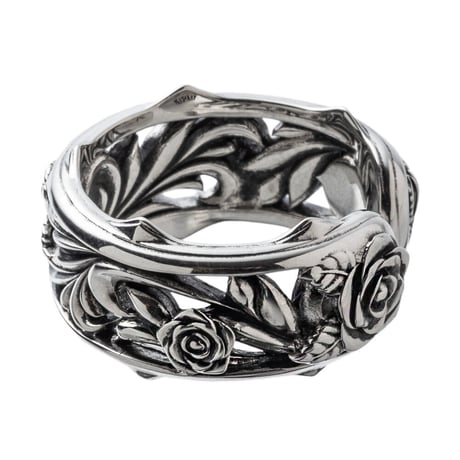 【即納可能！】ローズカフリング　～Rose cuff ring～[ArtemisKings]