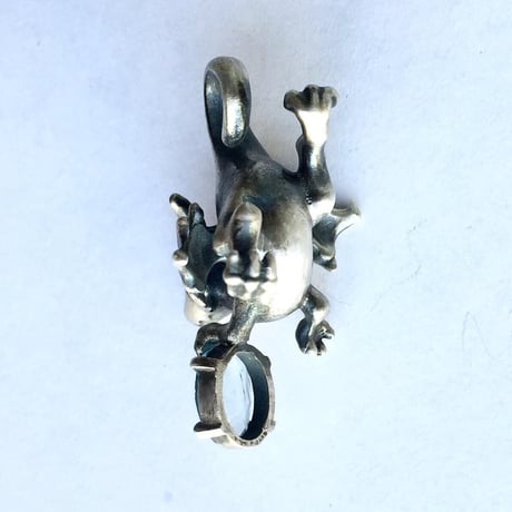 【SOLD OUT!】じたばたドラゴン・アクアマリン（ペンダントトップ）［林檎屋］