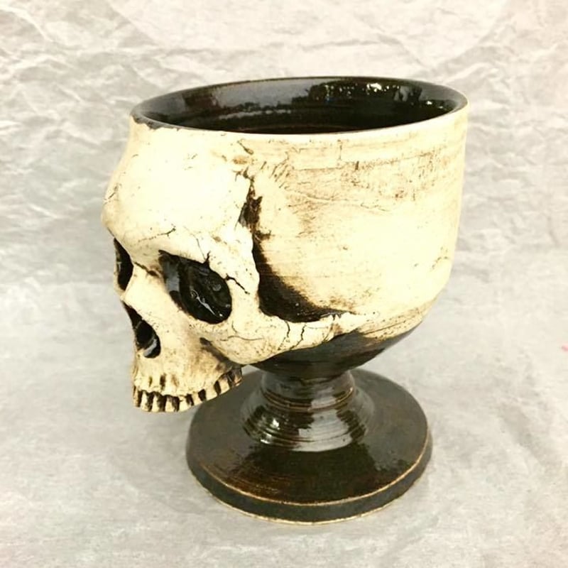 レトロ　髑髏　蛇　陶器オブジェ レトロ 髑髏 蛇 陶器オブジェ レトロ 髑髏 蛇 陶器オブジェ