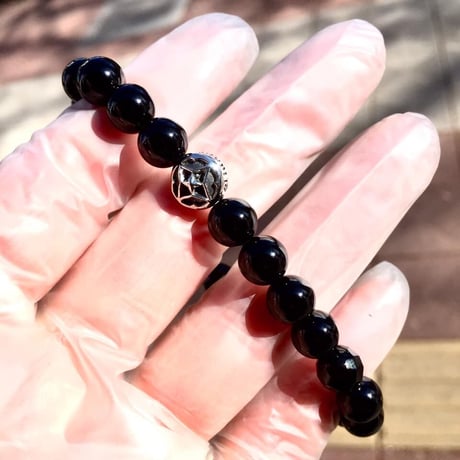 【即納可能！】トレサリーオニキス数珠ブレスレット