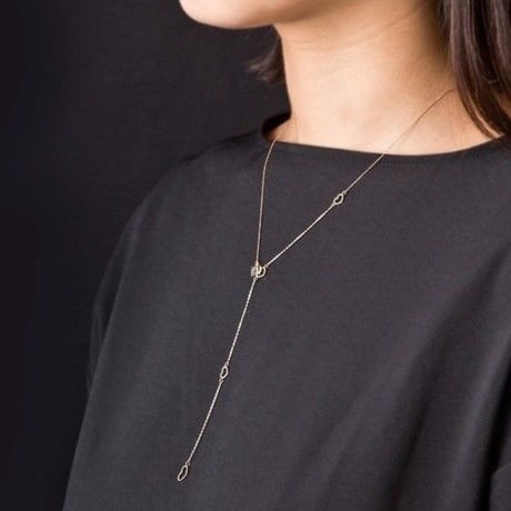 10金ハートYネックレス［Elenore Jewelry ]