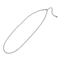 【40～45ｃｍシルバーチェーン】2.5ｍｍ4面カットAKアズキチェーン燻し45ｃｍ［Artemis Kings］