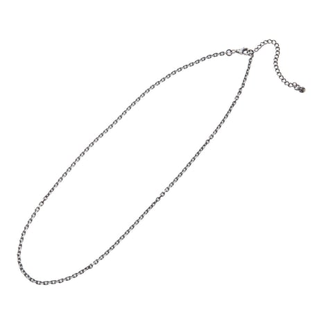 【即納可能！40～45ｃｍシルバーチェーン】2.5ｍｍ4面カットAKアズキチェーン燻し45ｃｍ［Artemis Kings］