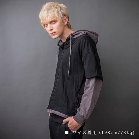 【即納可能！】レイヤードジップアップパーカー　~Layered zip up hoodie~　［Artemis Classic］