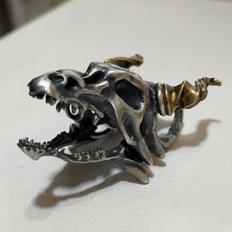 【即納可能！】スカルドラゴン頭骨（ペンダントトップ）［林檎屋］