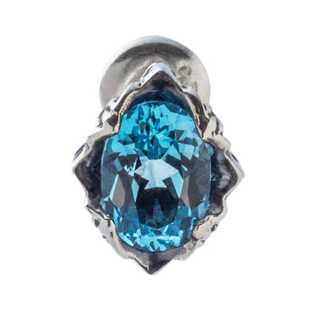 【即納可能！】ロンバスブルトパピアス　~Rhombus blue topaz earrings~［Artemis Classic］
