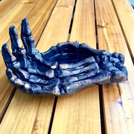 【SOLD OUT！】てのひら小物入れ[大友窯SKULL]
